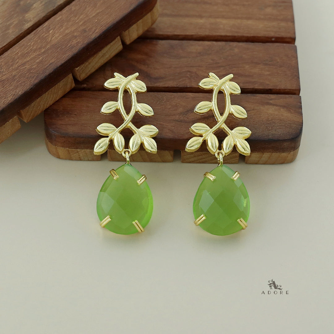 Premium Stone Leaf Claw Earrings