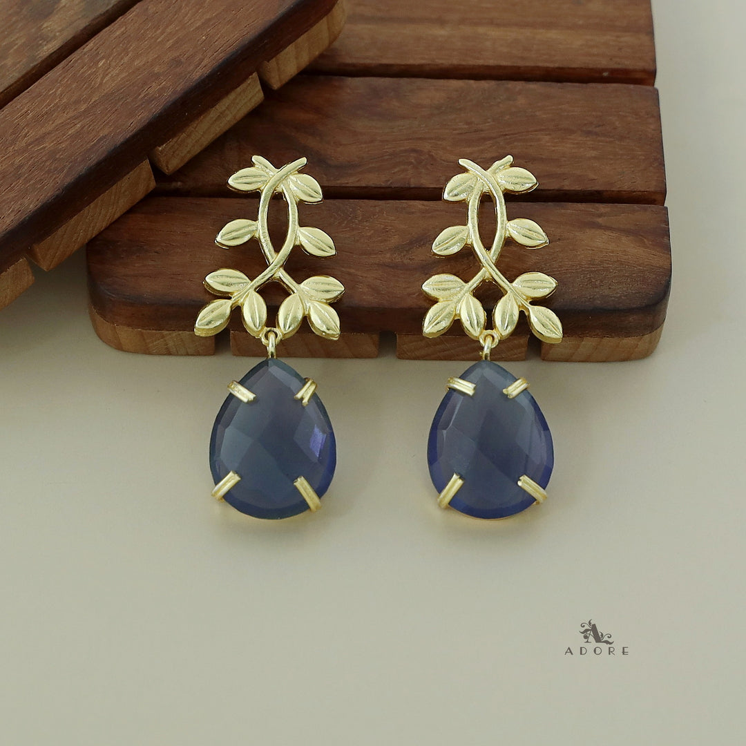 Premium Stone Leaf Claw Earrings