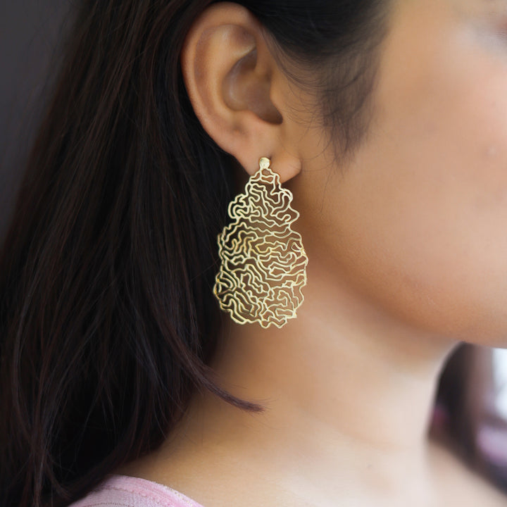 Odeza Golden Alga Earring