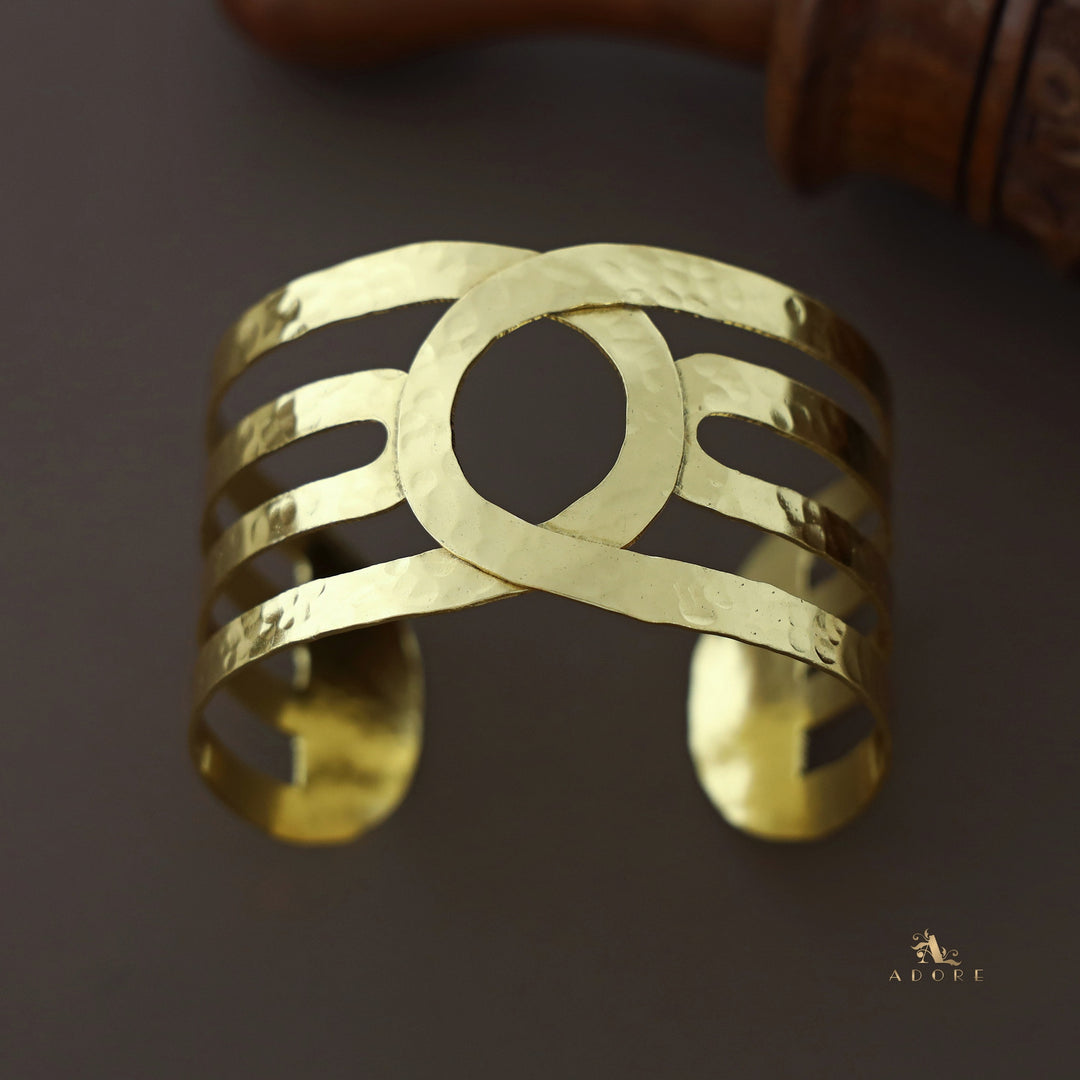 Golden Bold Handcuff Bangle