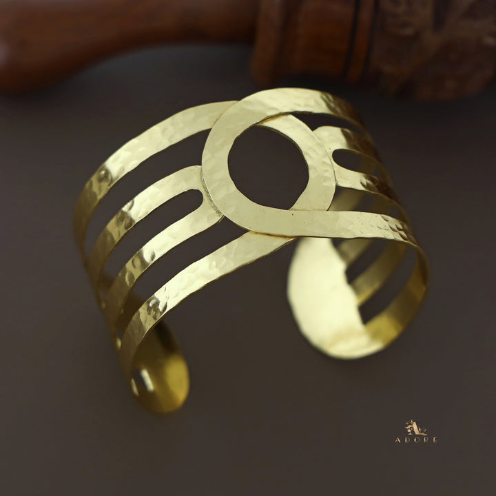 Golden Bold Handcuff Bangle