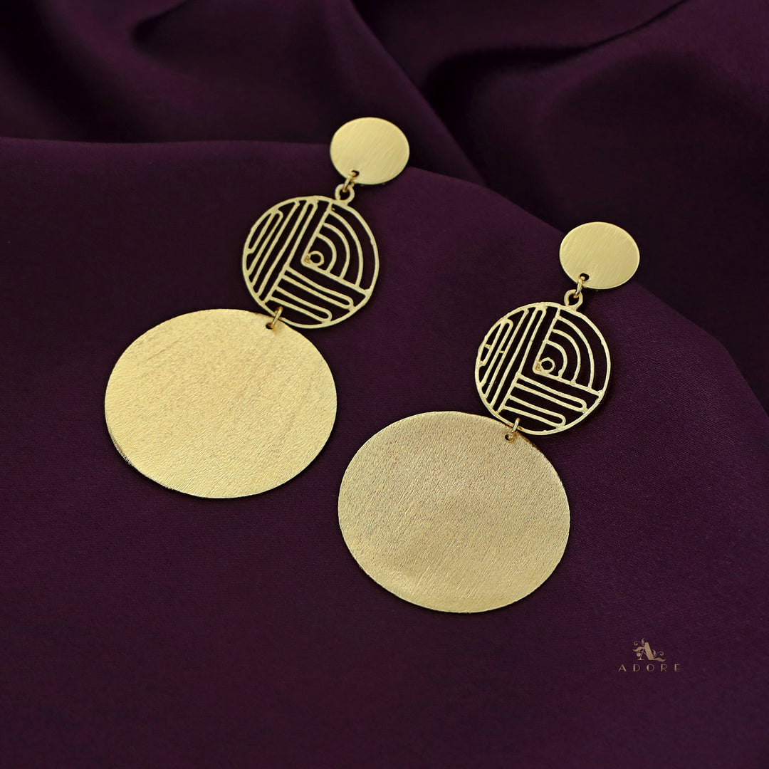 Betsy 3 Layer Circle Golden Earrings