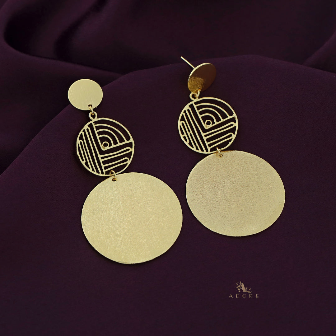 Betsy 3 Layer Circle Golden Earrings