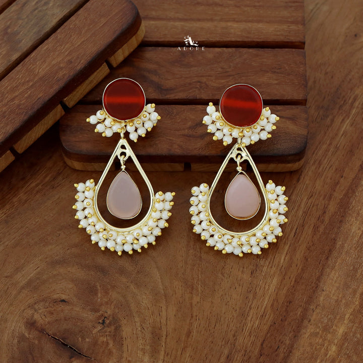 Adore - Raw Stone Angelic Earrings (Colour Options)