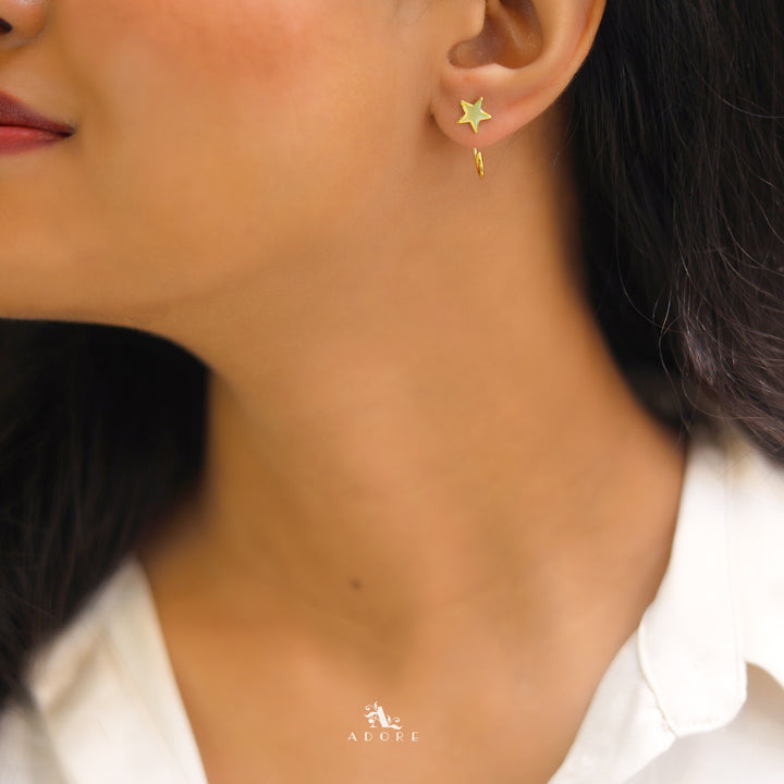 Nyla Golden Multi Shape Earring