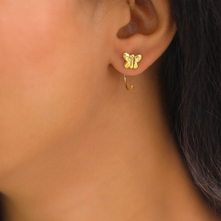 Nyla Golden Multi Shape Earring