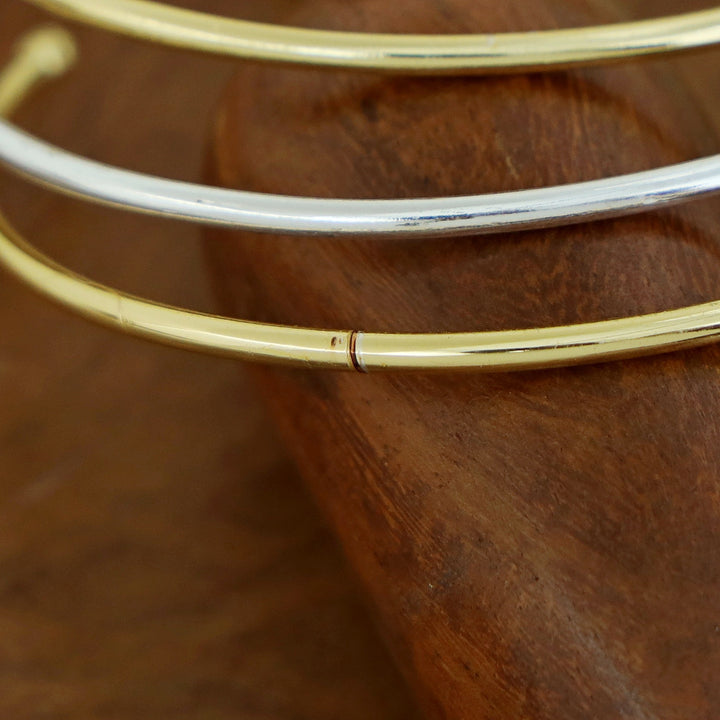 Gold & Silver Adjustable Bangle