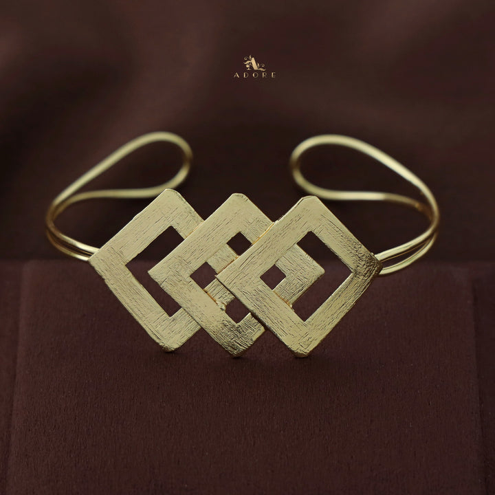 Golden Trio Overlapping Square Bangle