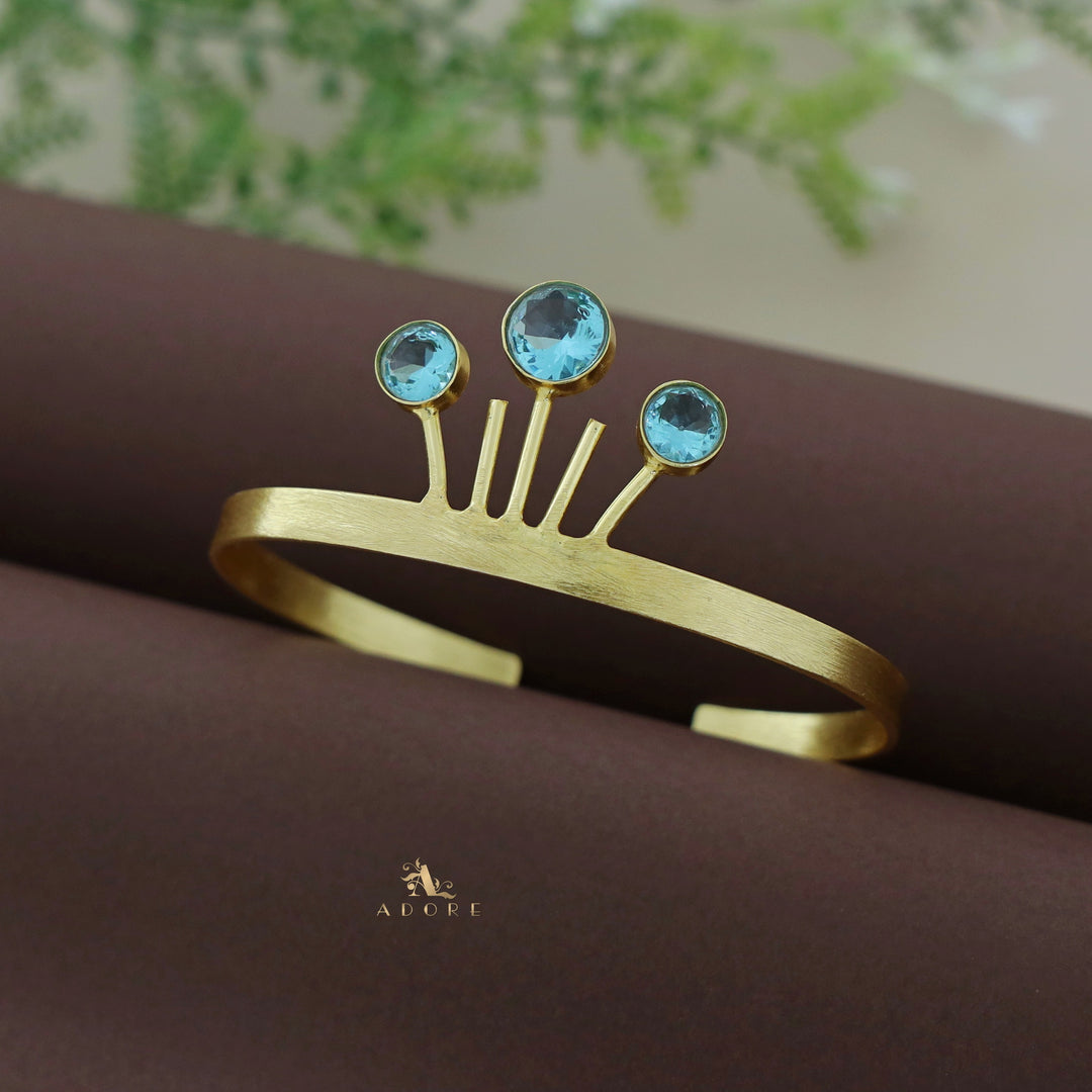 Tri Glossy Circle Crown Bangle