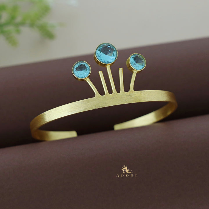 Tri Glossy Circle Crown Bangle