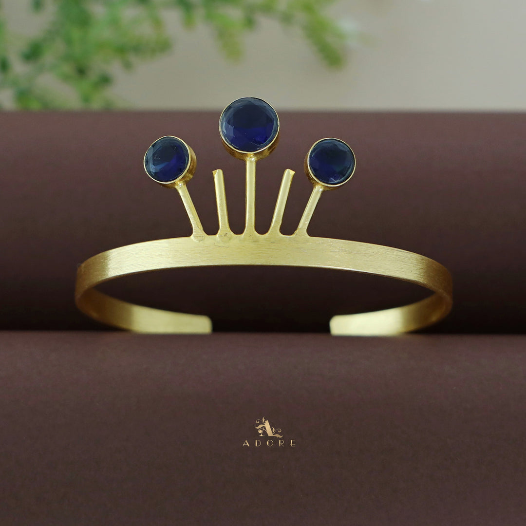 Tri Glossy Circle Crown Bangle