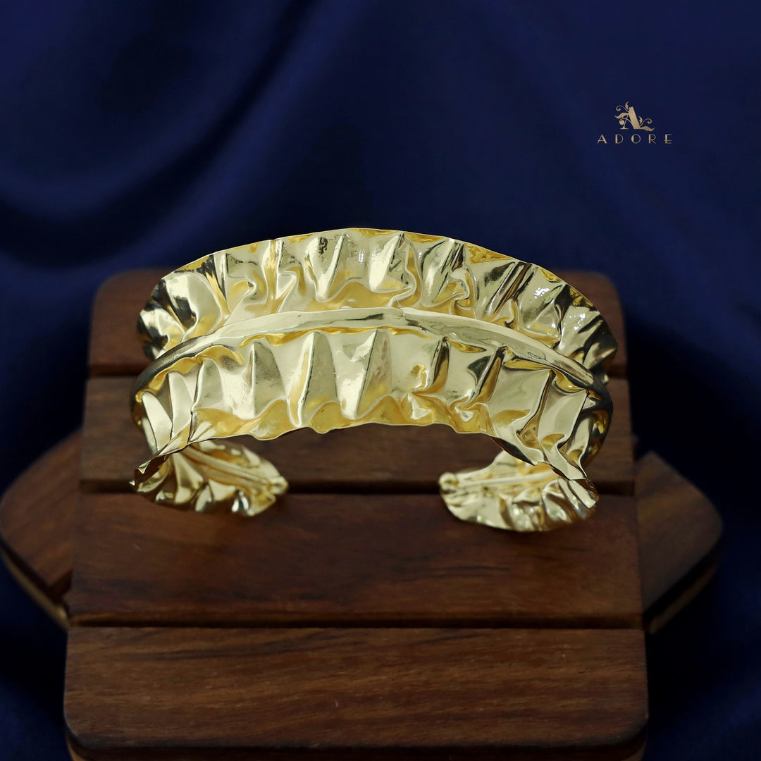 Golden Crushed Leaf Bangle