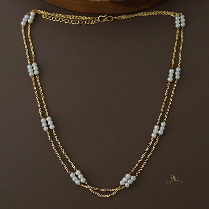 2 Layer Pearl Cluster Neckpiece