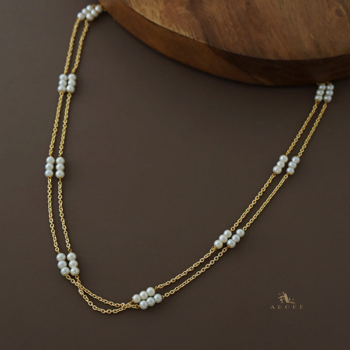 2 Layer Pearl Cluster Neckpiece