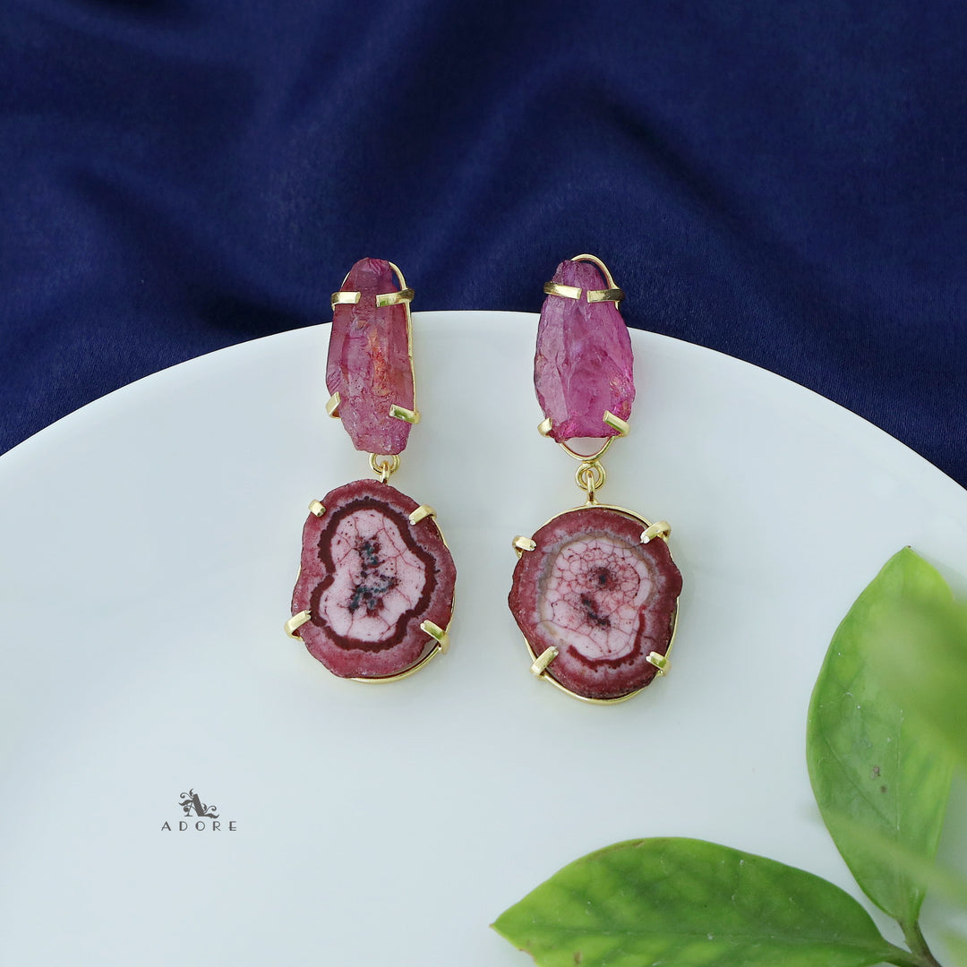 Zoro Dyed + Solar Agate Earring