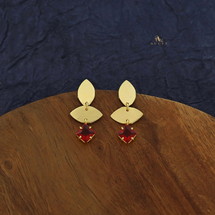 Heera Dual Golden Leaf Glossy Earring