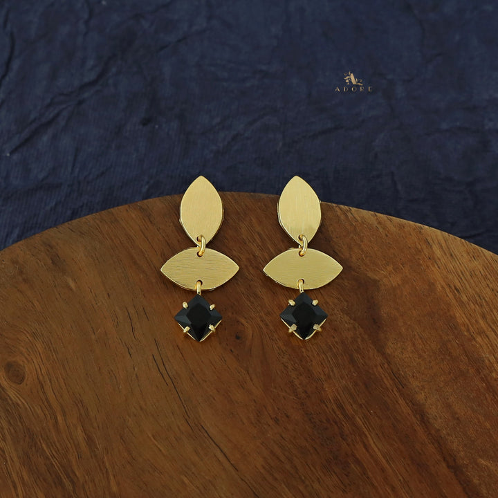 Heera Dual Golden Leaf Glossy Earring