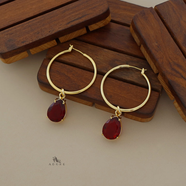 Vittoria Glossy Hoop Drop Earring