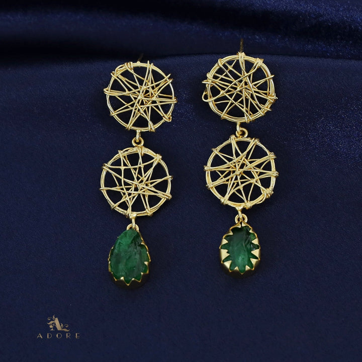 Monica Dream Catcher Claw Dyed Stone Earring