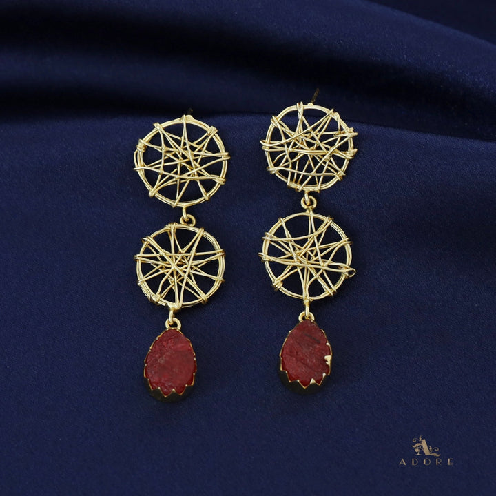 Monica Dream Catcher Claw Dyed Stone Earring