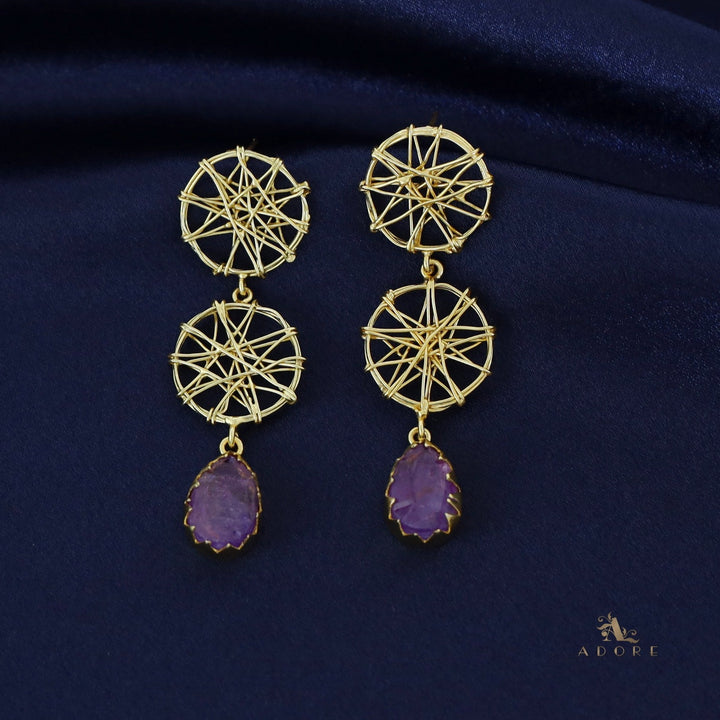 Monica Dream Catcher Claw Dyed Stone Earring