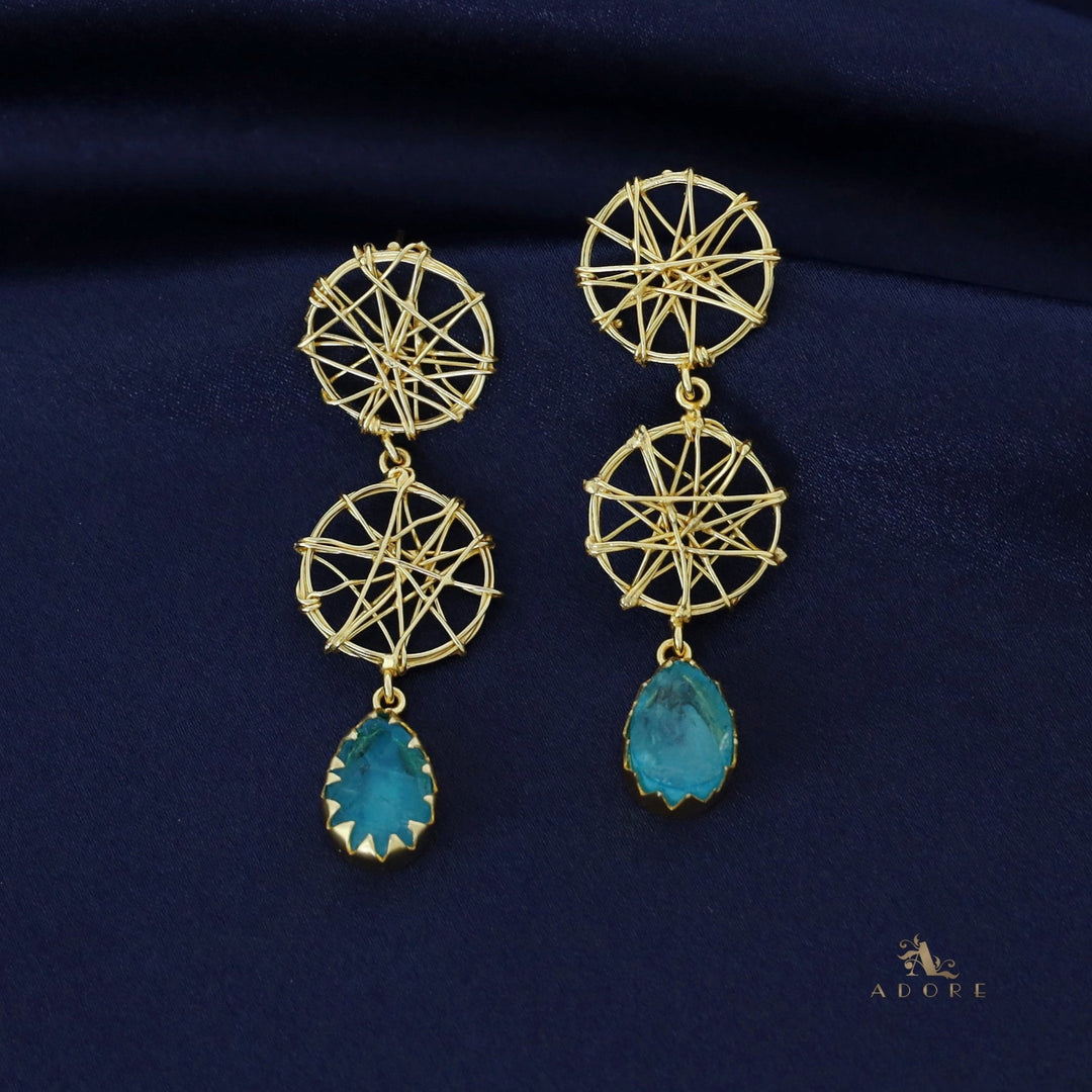 Monica Dream Catcher Claw Dyed Stone Earring