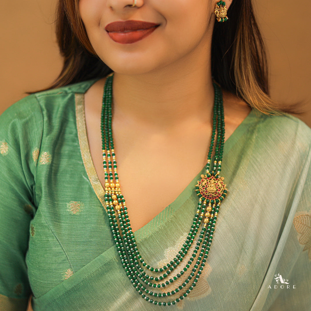 Lakshmi Devi Layered Neckpiece With Stud