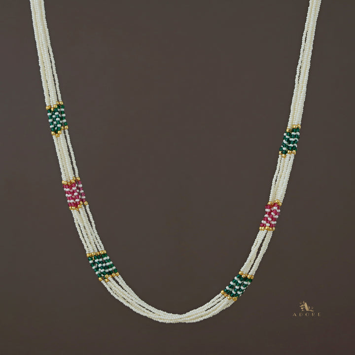 Akarsha Multicolour Beads Pearl Neckpiece