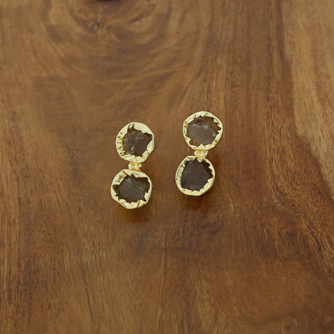 Ivona Dual Raw Stone Earring