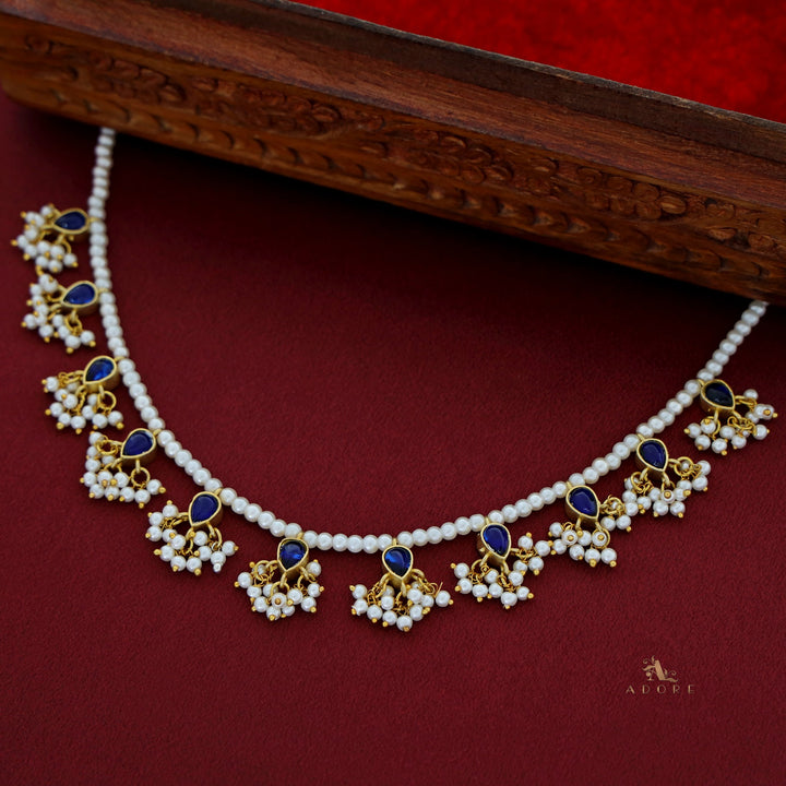 Niyah Jadau Kundan Pearl Drop Reversible Neckpiece