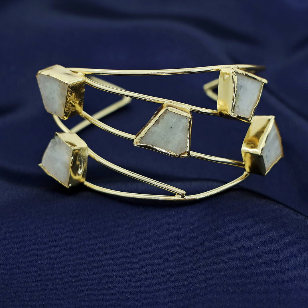 Golden 5 Raw Stone Bangle