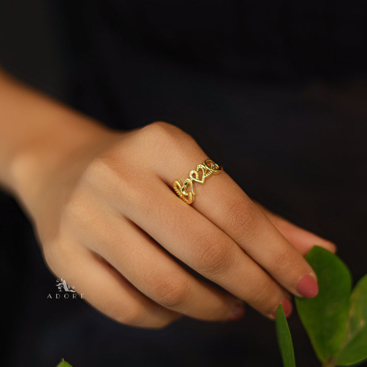 Golden Love Ring