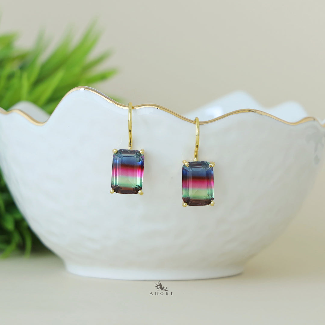 Rectangle Ametrine Glossy Drop