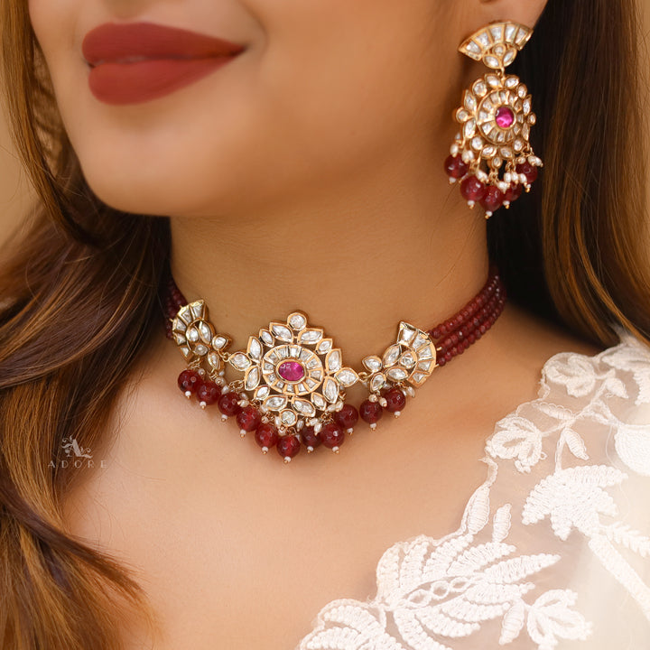 Premium Irene Kundan Choker with Earring