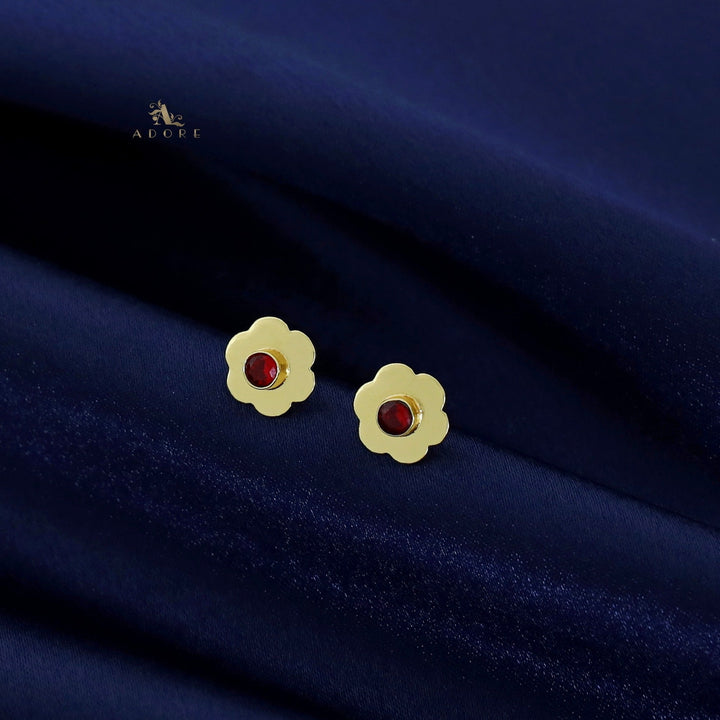 Viana Glossy Flower Stud