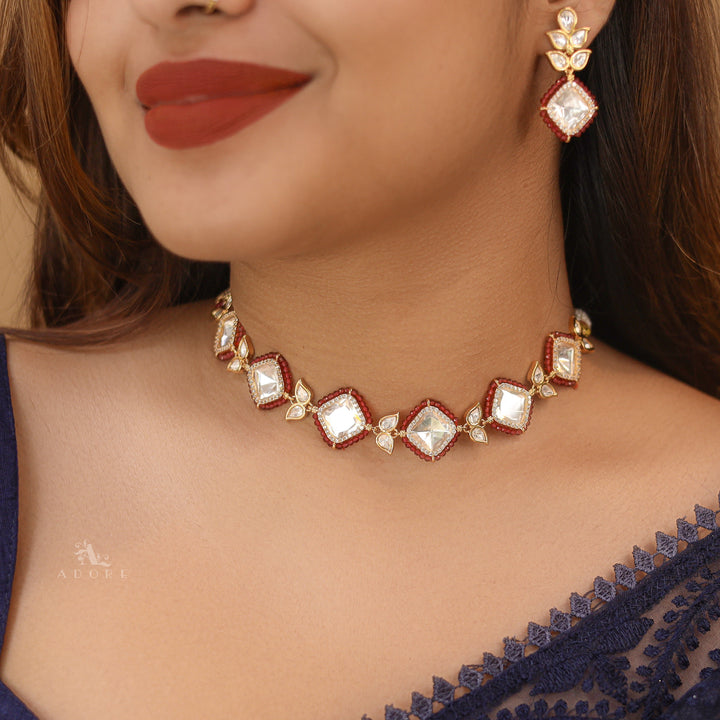 Nihara Kundan Choker With Earring