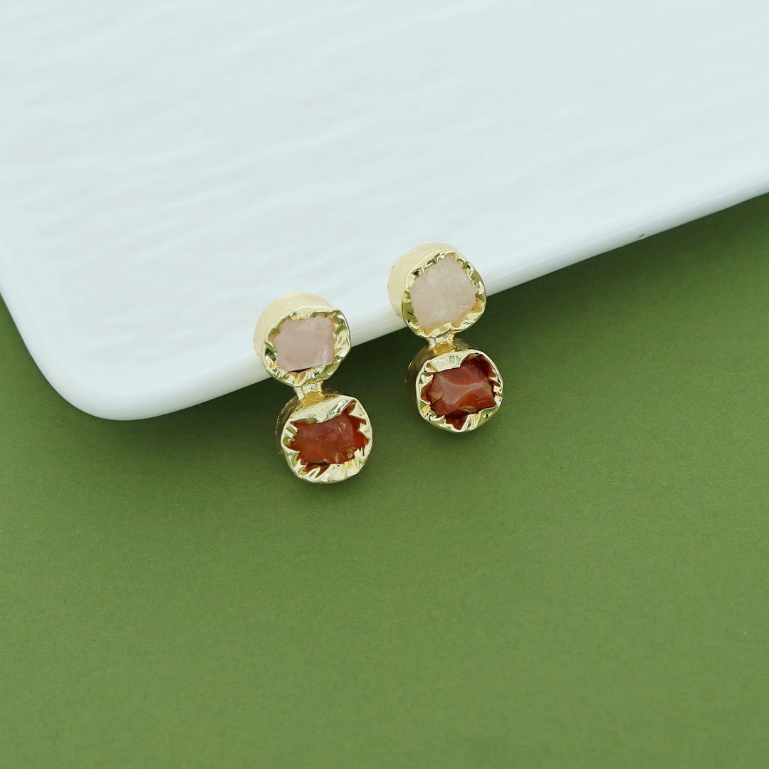 Ivona Dual Raw Stone Earring