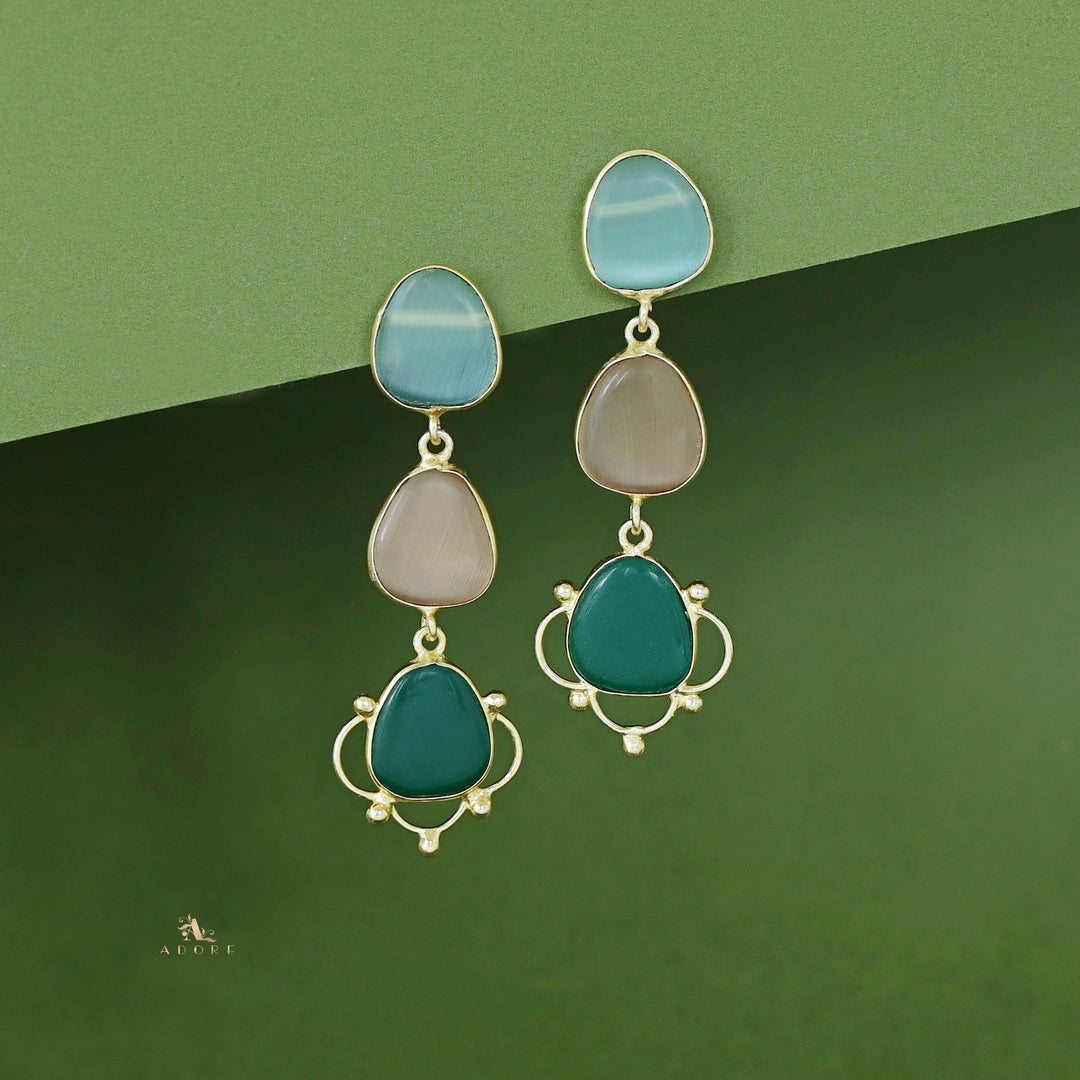 Bella Tri Stone Earring