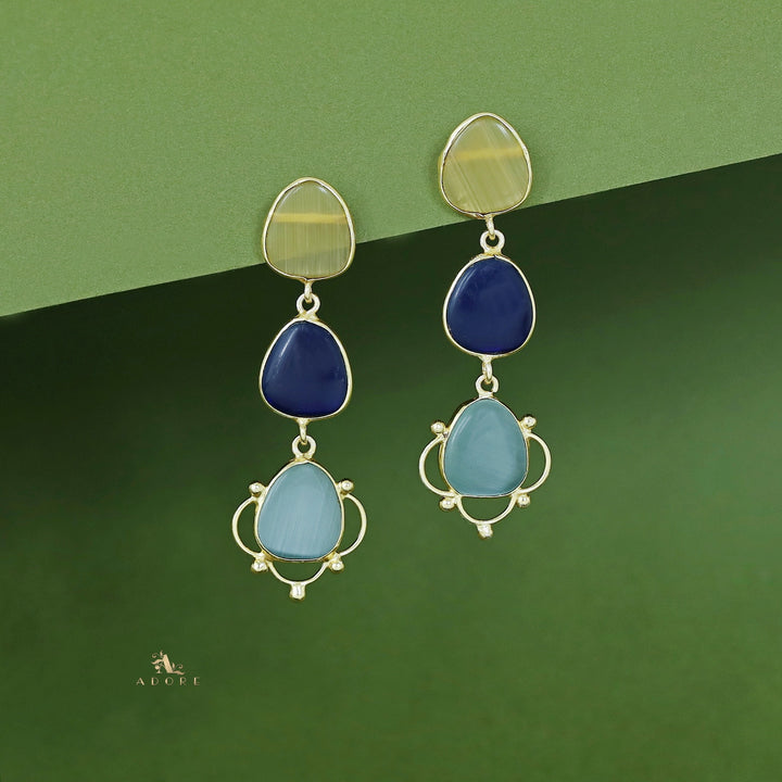 Bella Tri Stone Earring