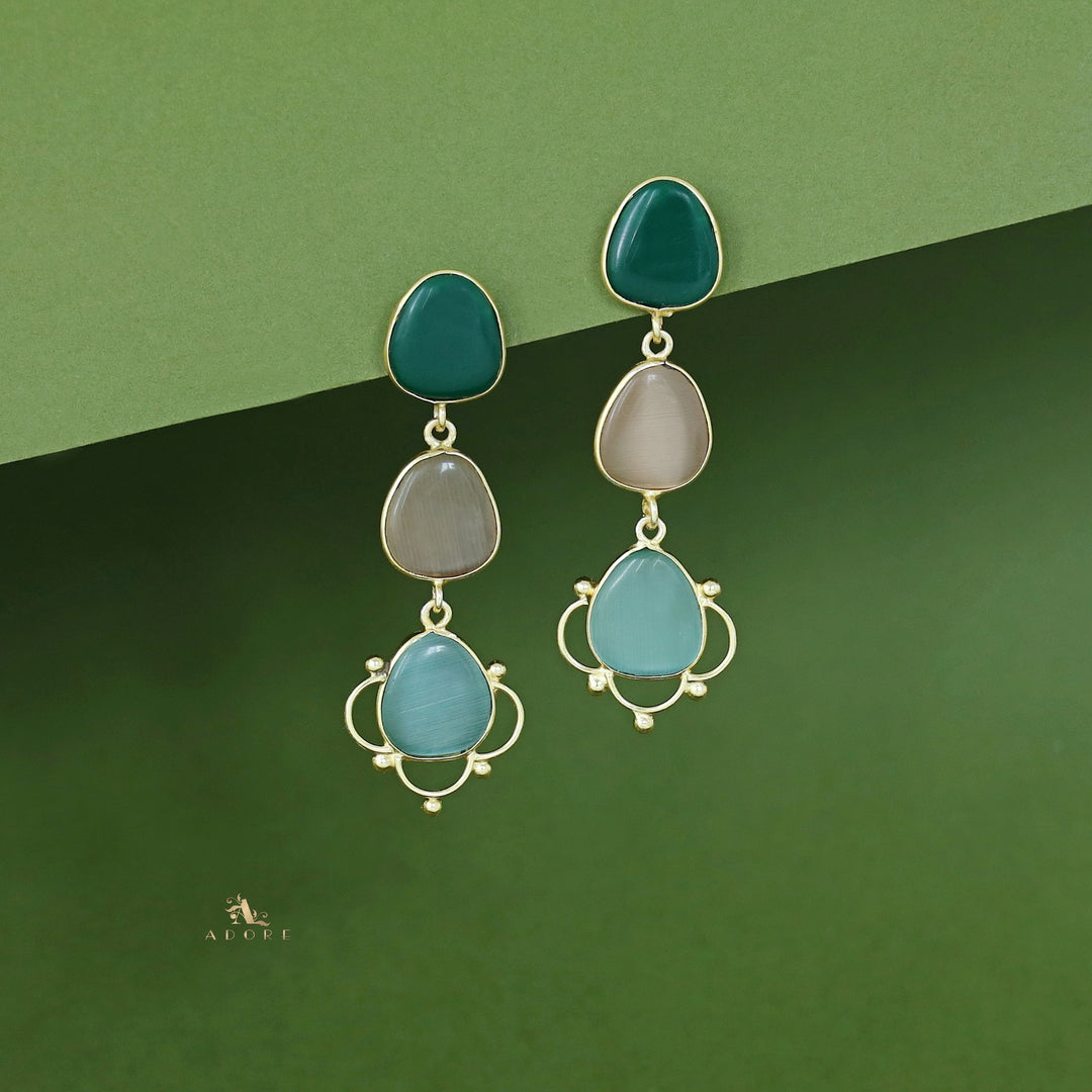 Bella Tri Stone Earring