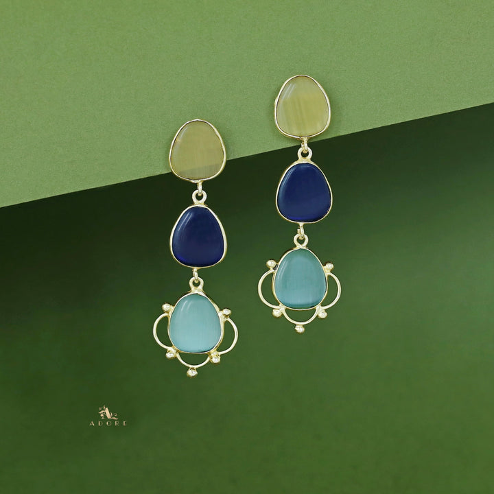 Bella Tri Stone Earring