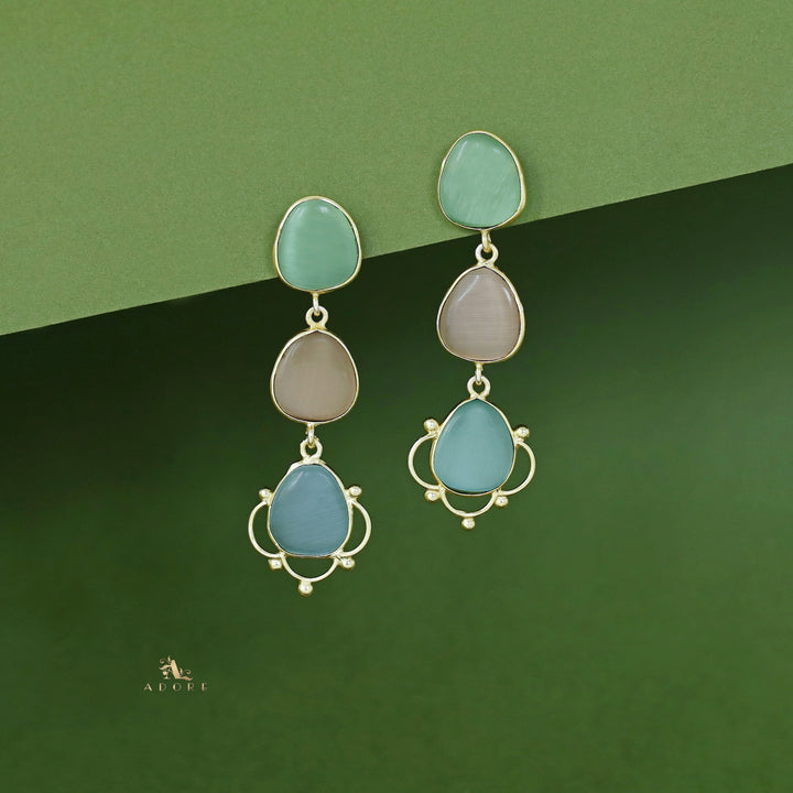 Bella Tri Stone Earring