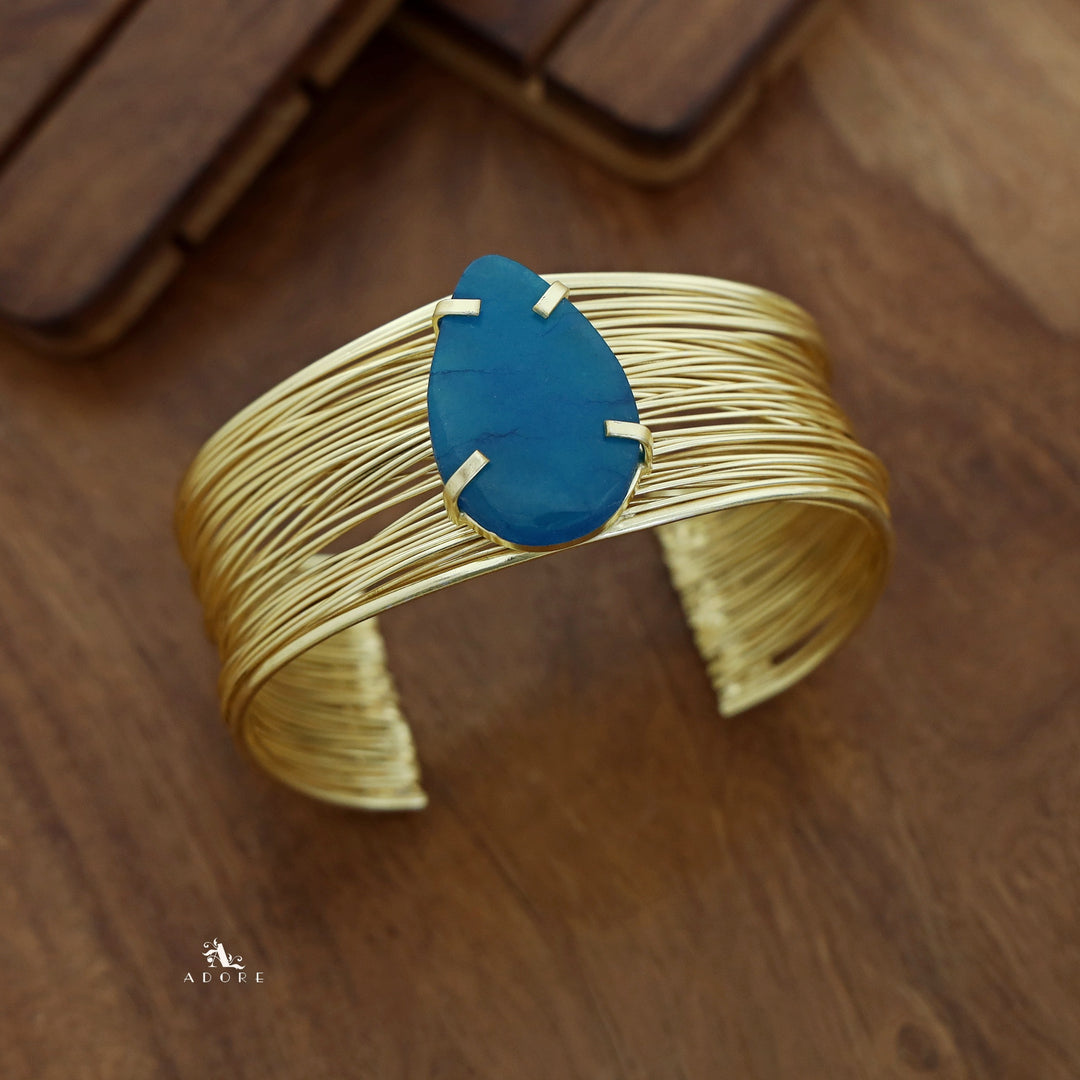 Golden Strand Drop Claw Bangle