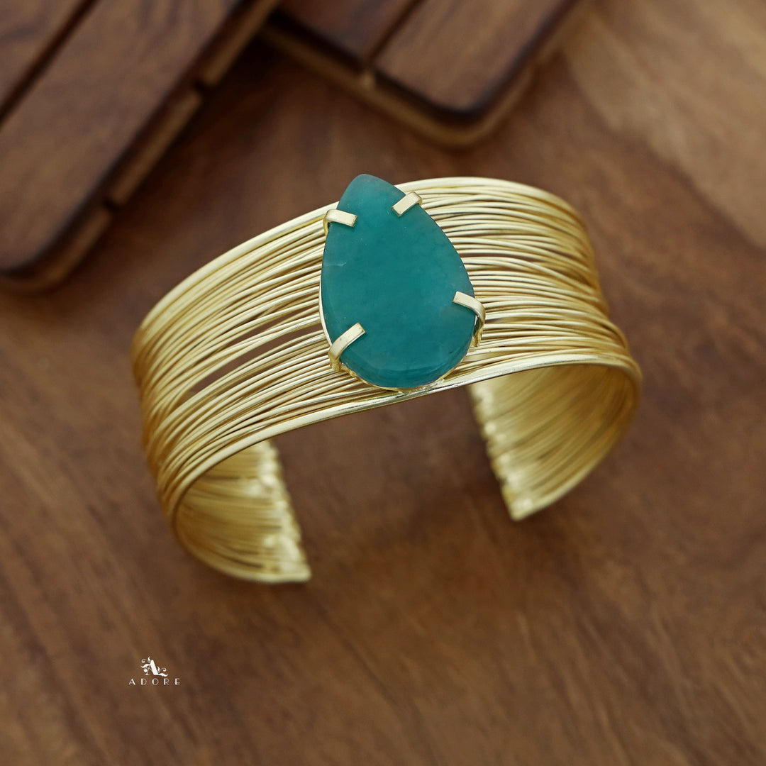 Golden Strand Drop Claw Bangle