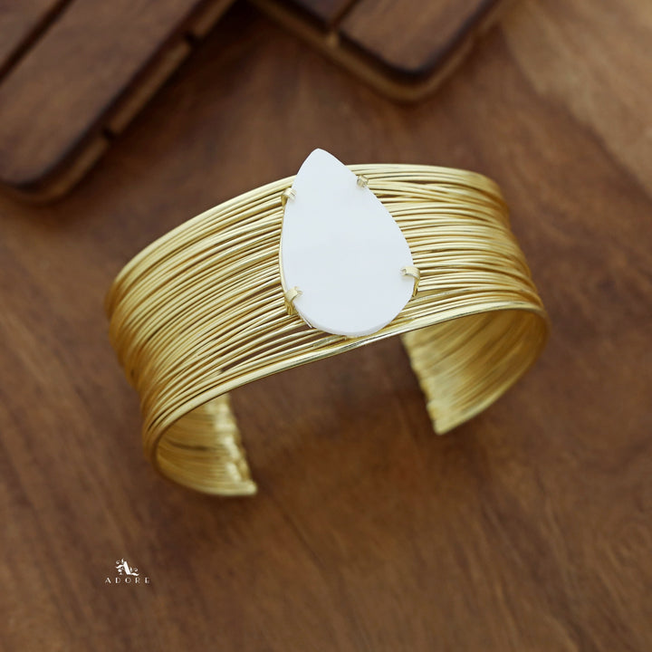 Golden Strand Drop Claw Bangle