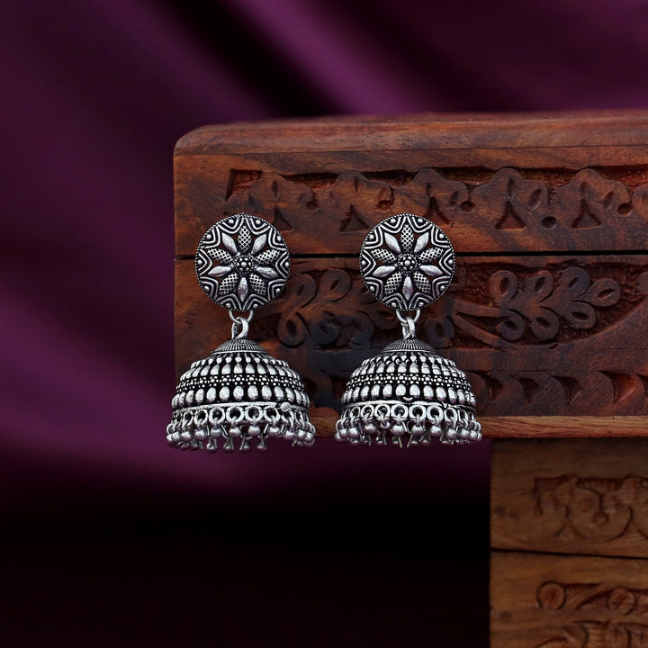 Shaitya Silver Jhumka