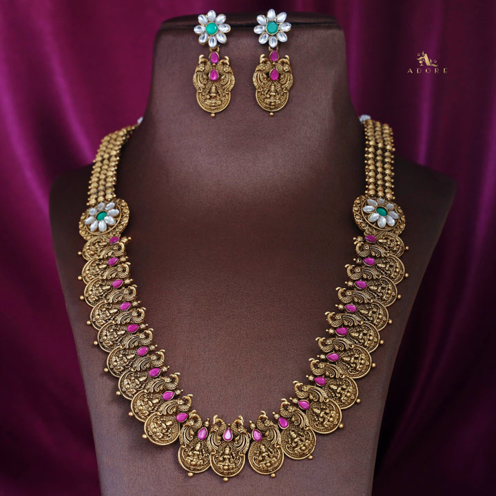 Mahavidya Mayoora Bridal Neckpiece With Earring