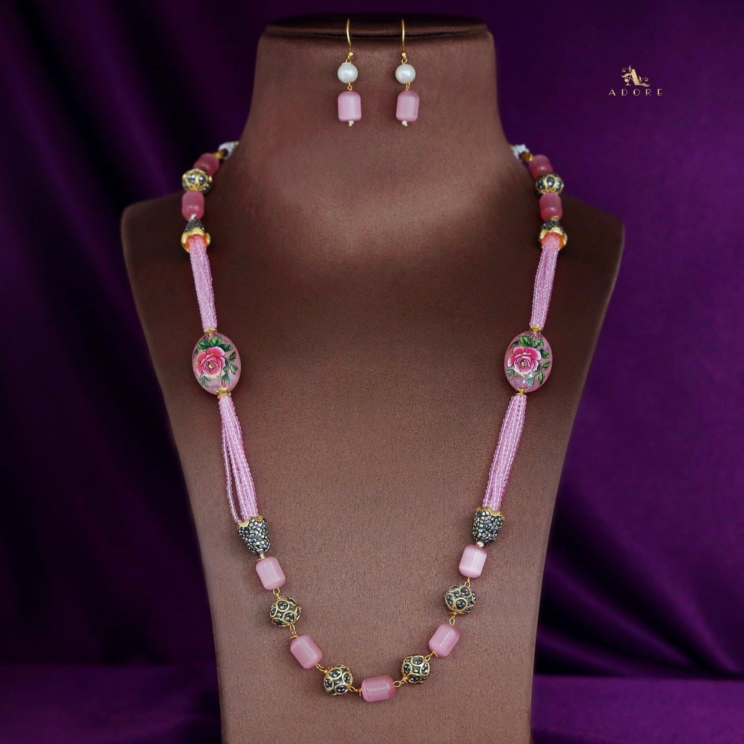 Melanie Beaded Long Neckpiece With Drop