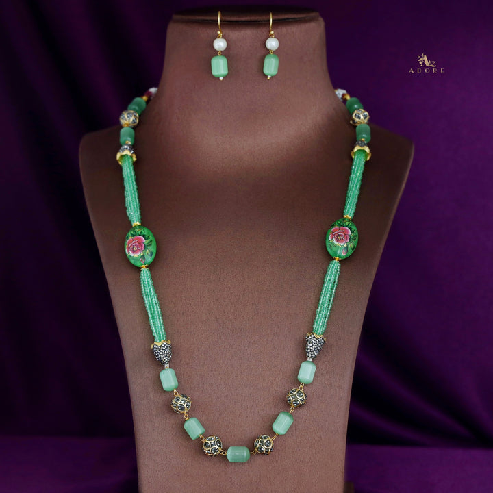 Melanie Beaded Long Neckpiece With Drop