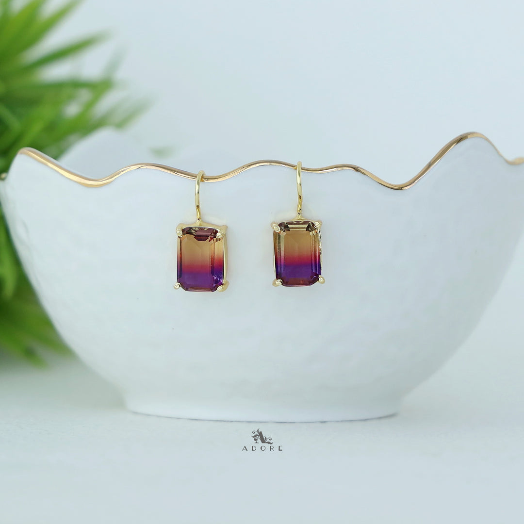 Rectangle Ametrine Glossy Drop